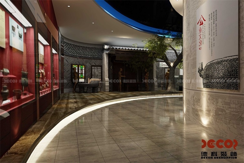 在展廳設(shè)計(jì)中，如何營造一個(gè)與企業(yè)文化相符的氛圍？